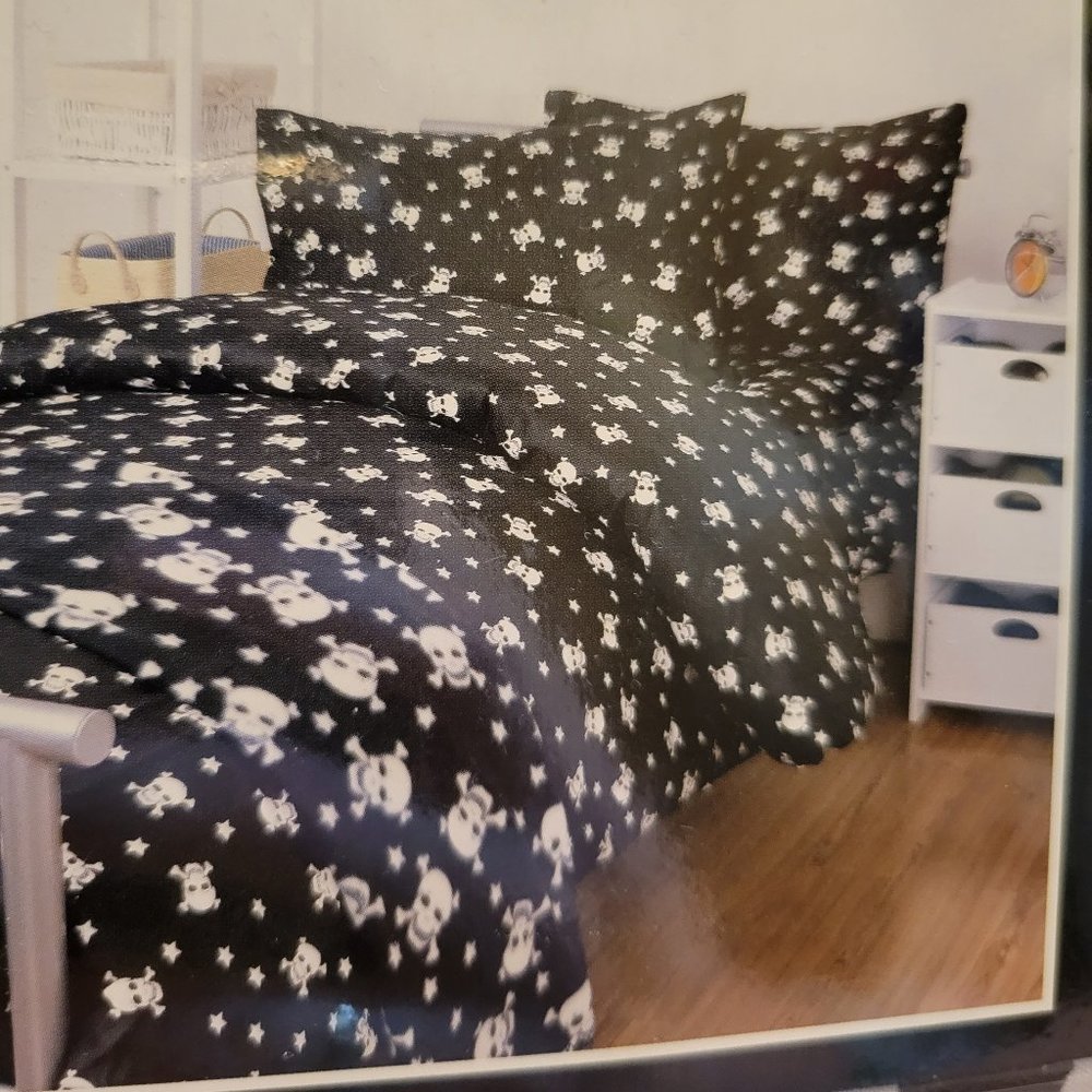 Jysk kids skull twin sheet set